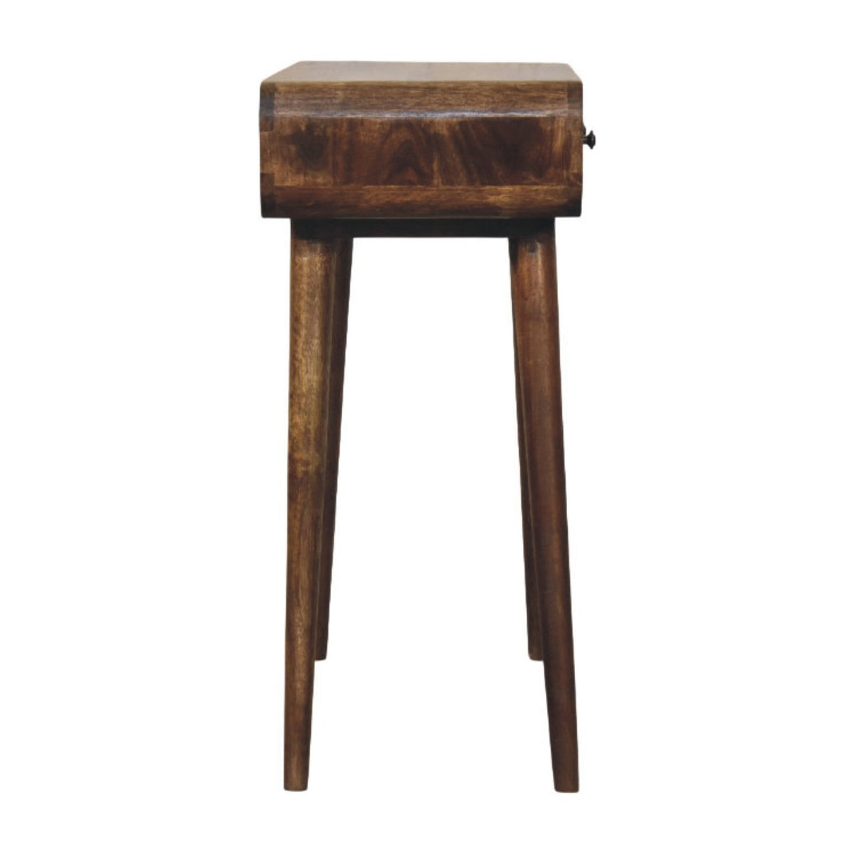 Classic Grey Rounded Console Table | Solid Wood Hallway Table