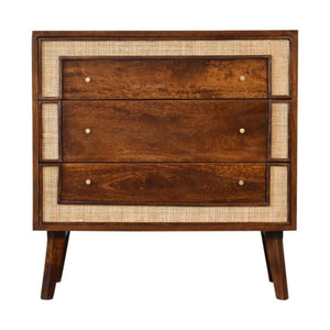 Close-Knit Chest of Drawers | Chestnut Finish | Textured Bedroom Storage