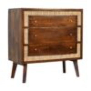 Close-Knit Chest of Drawers | Chestnut Finish | Textured Bedroom Storage