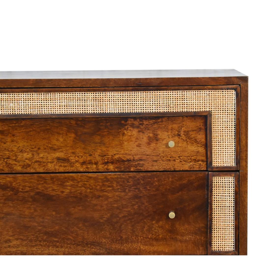 Close-Knit Chest of Drawers | Chestnut Finish | Textured Bedroom Storage
