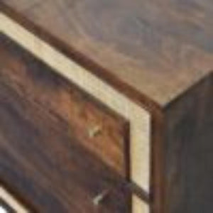 Close-Knit Chest of Drawers | Chestnut Finish | Textured Bedroom Storage