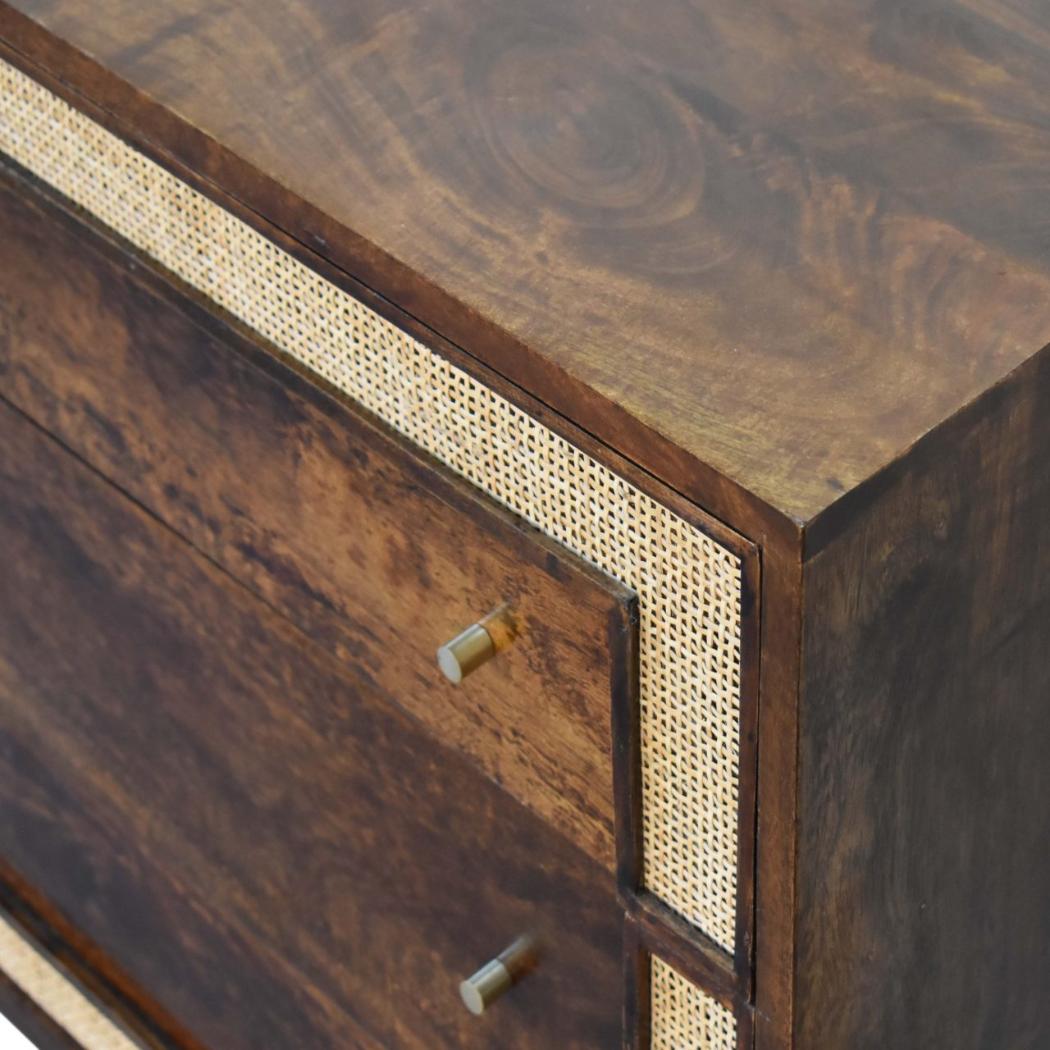 Close-Knit Chest of Drawers | Chestnut Finish | Textured Bedroom Storage