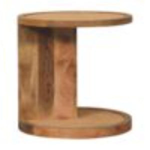Close-Knit Corner End Table | Compact Design | Space-Saving Accent