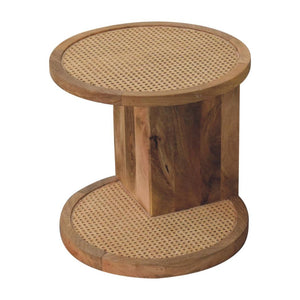 Close-Knit Corner End Table | Compact Design | Space-Saving Accent