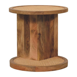 Close-Knit Corner End Table | Compact Design | Space-Saving Accent