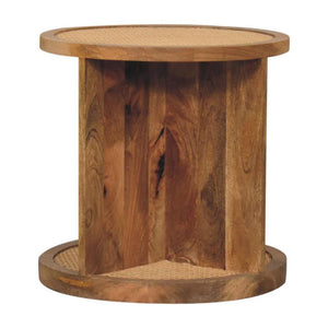 Close-Knit Corner End Table | Compact Design | Space-Saving Accent