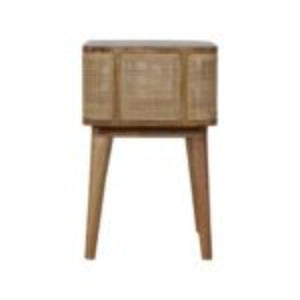 Close-Knit Open Slot Bedside Table | Solid Mango Wood | Compact Bedroom Storage