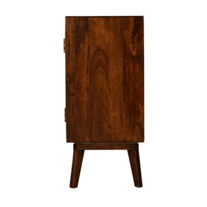 Comb Cabinet | Chestnut Finish | Textured Storage