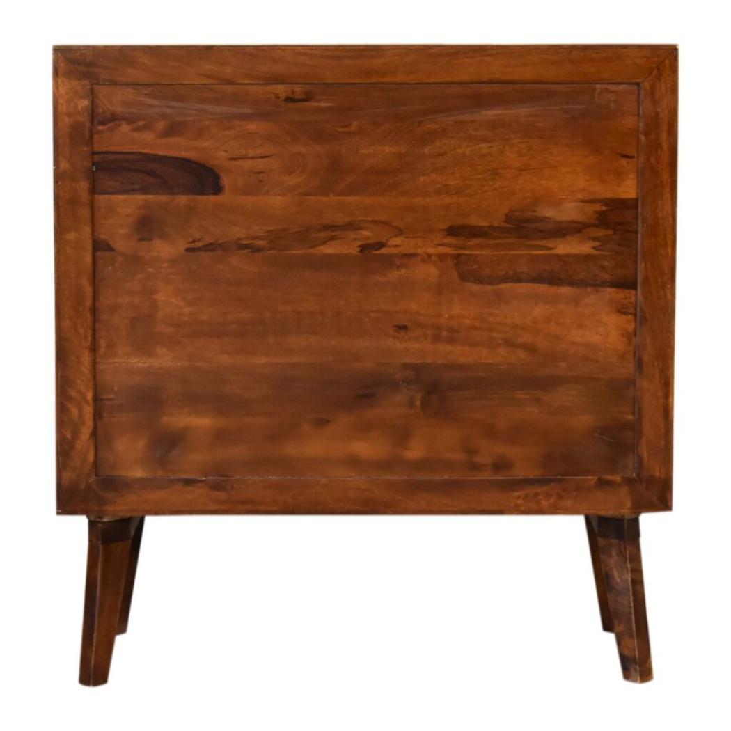 Comb Cabinet | Chestnut Finish | Textured Storage