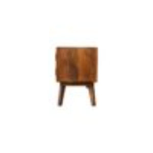 Comb Media Unit | Chestnut Finish | Textured TV Storage