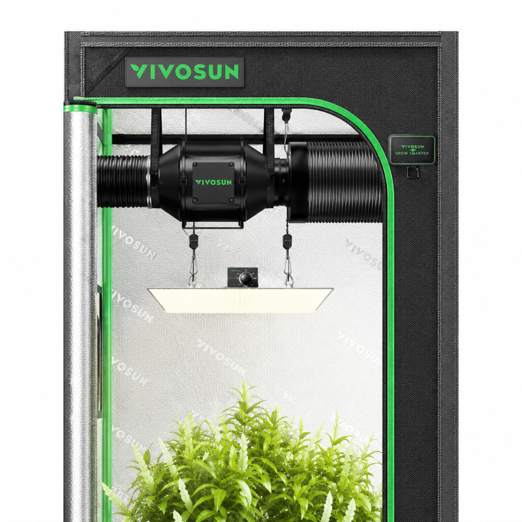 Compact Smart Grow Tent Starter Kit | 2.3x2.3 ft | 150W Full Spectrum LED