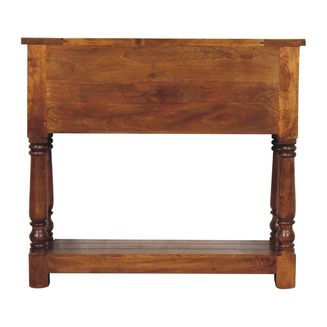 Console Table | Chestnut Finish | 4 Drawer Storage