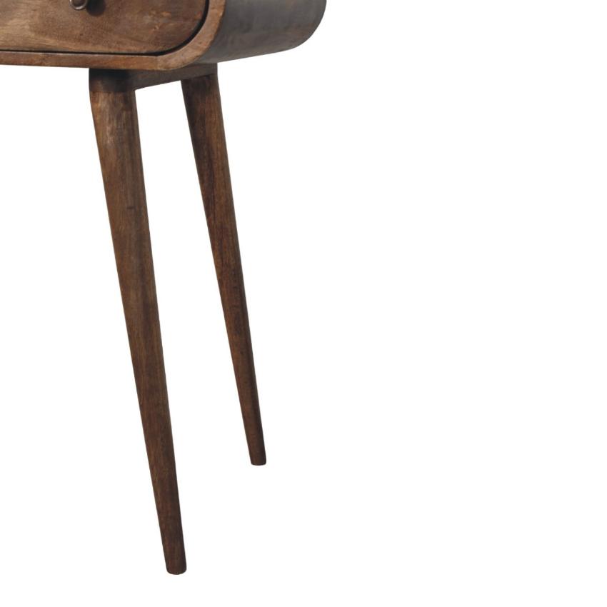 Contour Curve Dressing Table | Solid Wood Bedroom Vanity