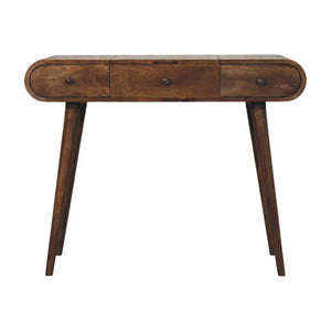 Contour Curve Dressing Table | Solid Wood Bedroom Vanity