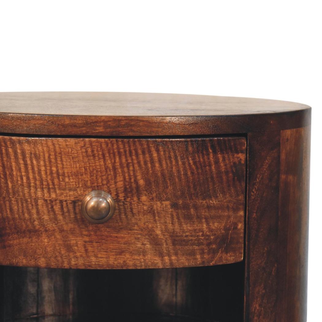 Cortez Bedside Table | Solid Mango Wood | California Walnut Finish