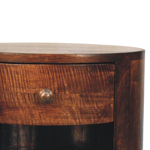 Cortez Bedside Table | Solid Mango Wood | California Walnut Finish