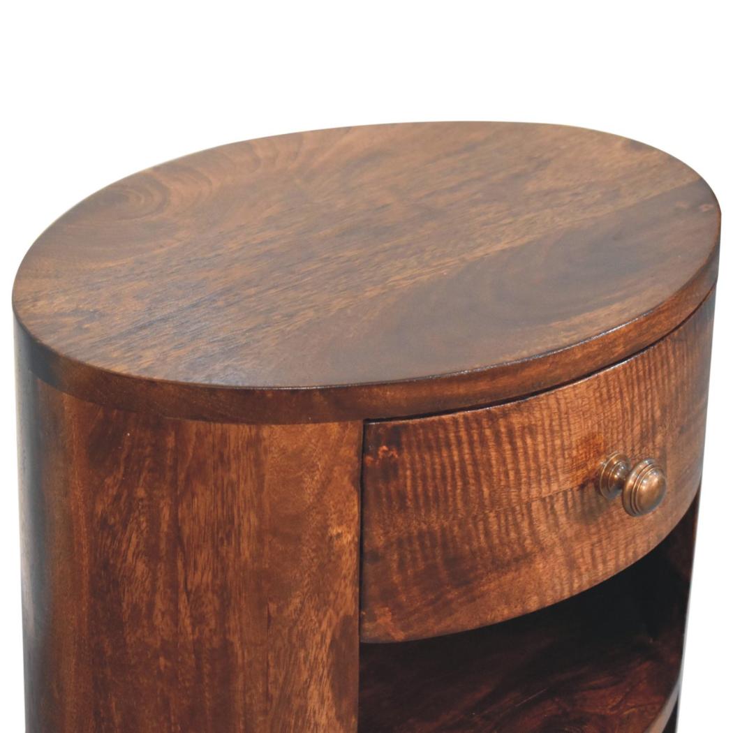 Cortez Bedside Table | Solid Mango Wood | California Walnut Finish