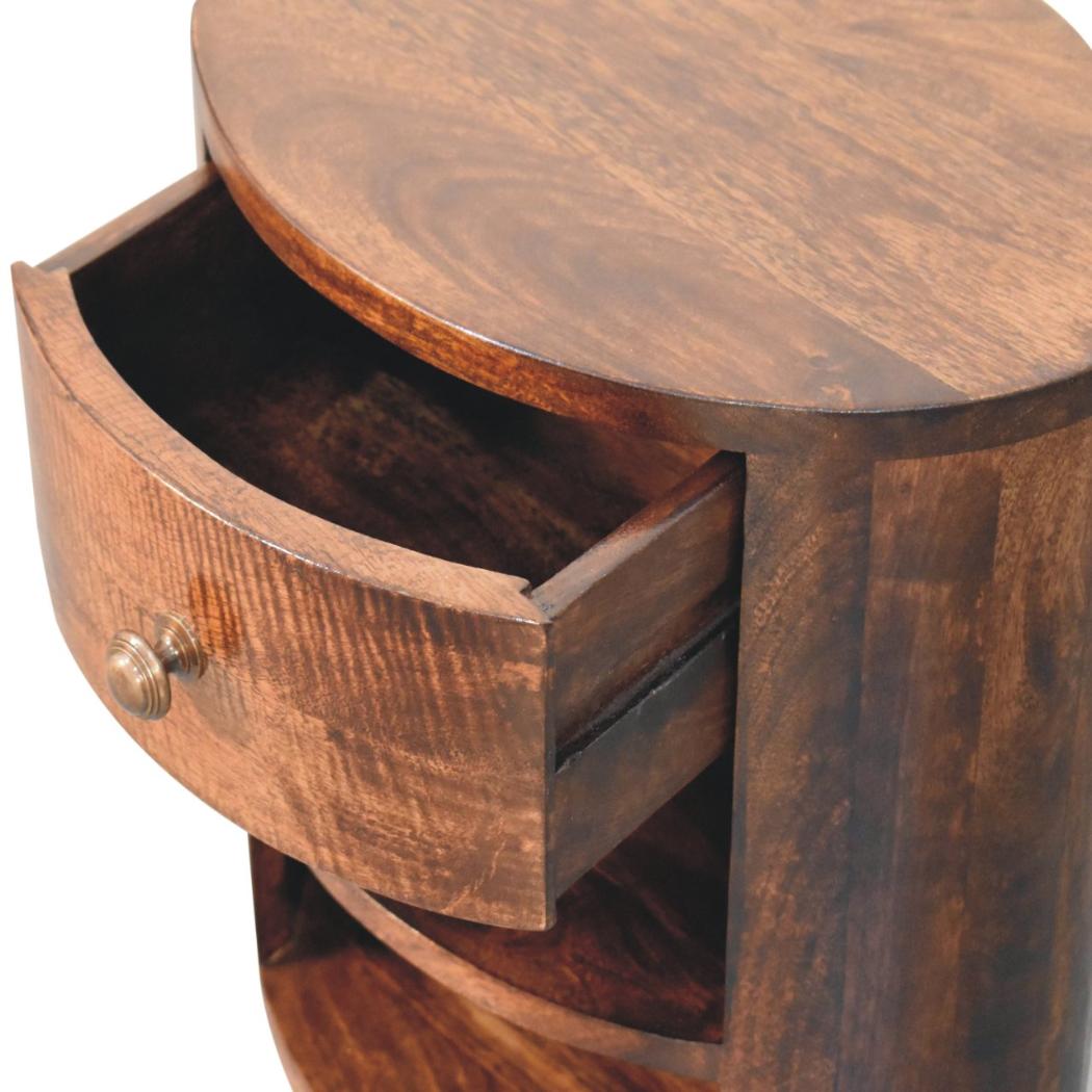 Cortez Bedside Table | Solid Mango Wood | California Walnut Finish