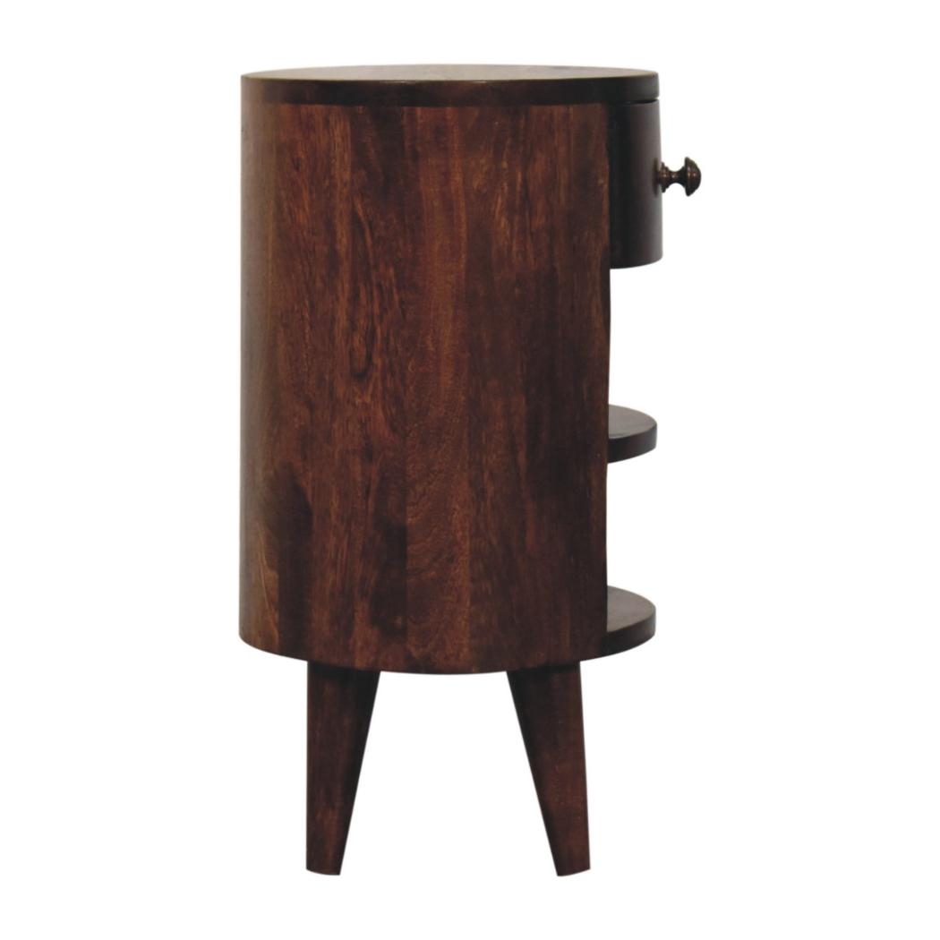 Cortez Bedside Table | Solid Mango Wood | California Walnut Finish