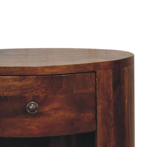 Cortez Chestnut Bedside Table | Solid Mango Wood | Bedroom Storage