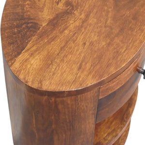 Cortez Chestnut Bedside Table | Solid Mango Wood | Bedroom Storage
