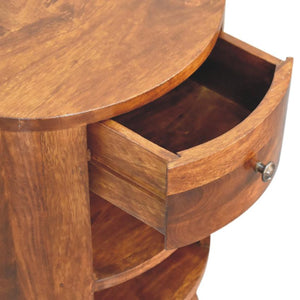 Cortez Chestnut Bedside Table | Solid Mango Wood | Bedroom Storage