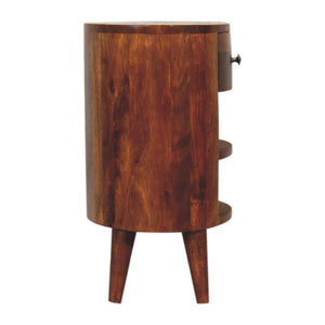 Cortez Chestnut Bedside Table | Solid Mango Wood | Bedroom Storage