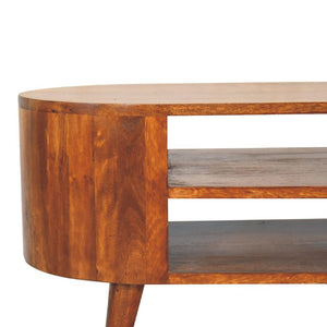 Cortez Chestnut Media Unit | Solid Mango Wood | Artisan-Crafted Design