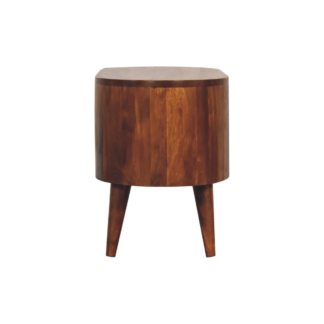 Cortez Chestnut Media Unit | Solid Mango Wood | Artisan-Crafted Design