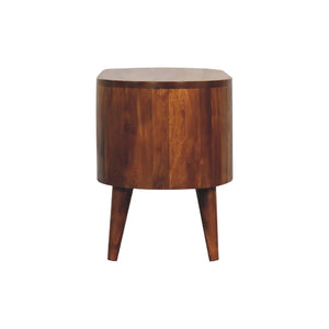 Cortez Chestnut Media Unit | Solid Mango Wood | Artisan-Crafted Design