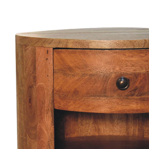 Cortez Oak-Inspired Bedside | Solid Mango Wood | Artisan-Crafted Design