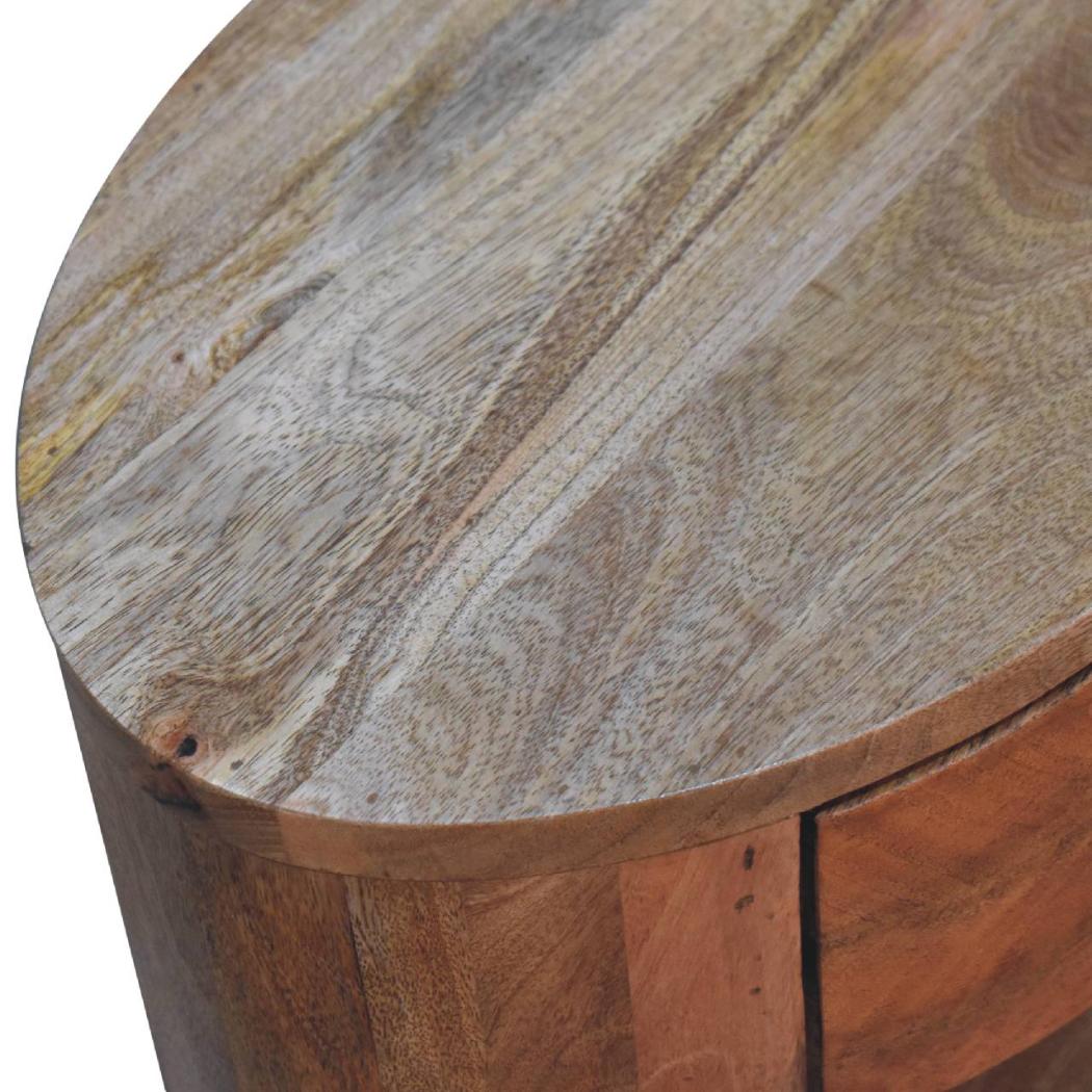 Cortez Oak-Inspired Bedside | Solid Mango Wood | Artisan-Crafted Design