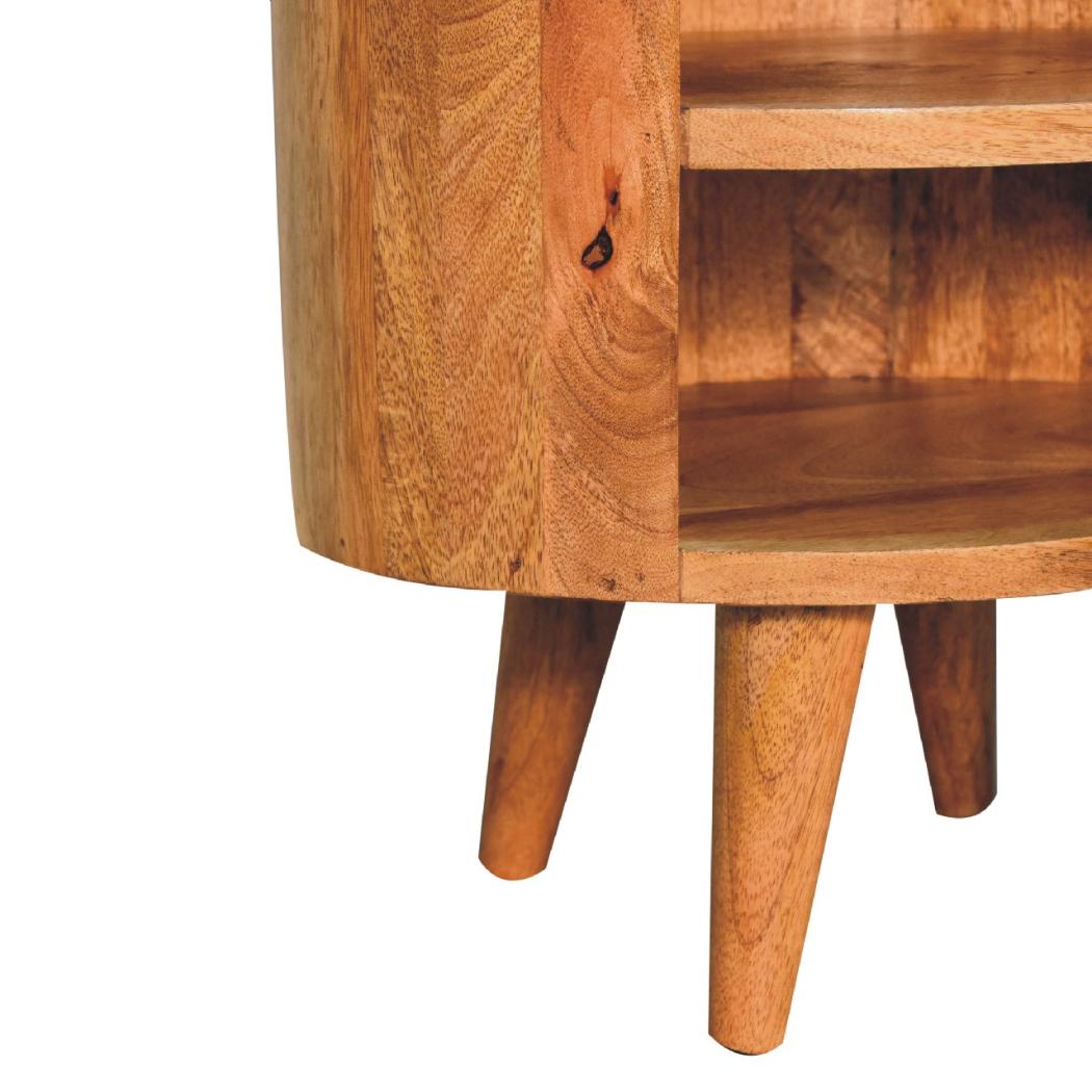 Cortez Oak-Inspired Bedside | Solid Mango Wood | Artisan-Crafted Design