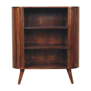 Cortez Open Cabinet | Chestnut Finish | Display and Concealed Storage