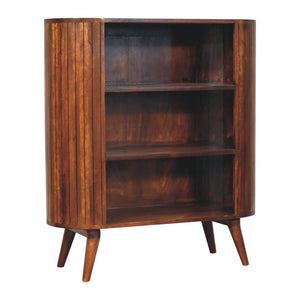 Cortez Open Cabinet | Chestnut Finish | Display and Concealed Storage