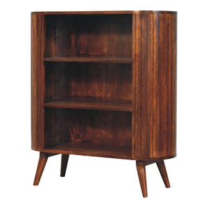Cortez Open Cabinet | Chestnut Finish | Display and Concealed Storage