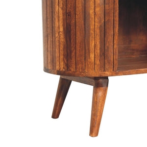 Cortez Open Cabinet | Chestnut Finish | Display and Concealed Storage