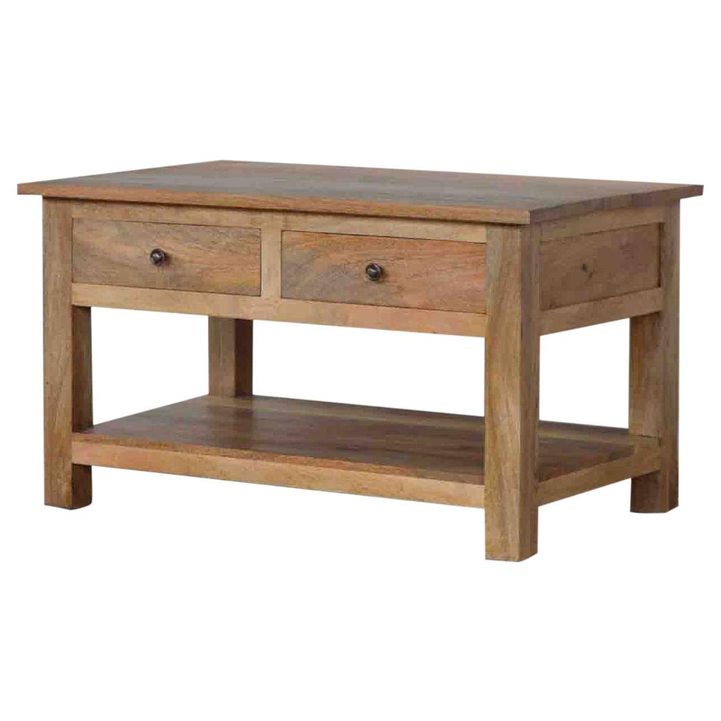 Country Coffee Table | 4 Drawer Storage | Rustic Living Room Table