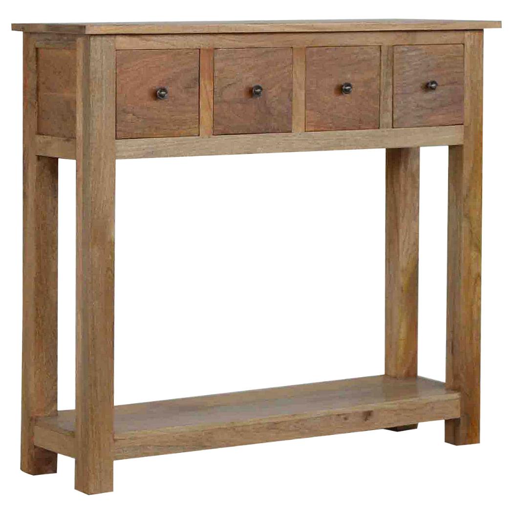 Country Console Table | 4 Drawer Storage | Rustic Hallway Furniture