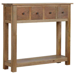 Country Console Table | 4 Drawer Storage | Rustic Hallway Furniture