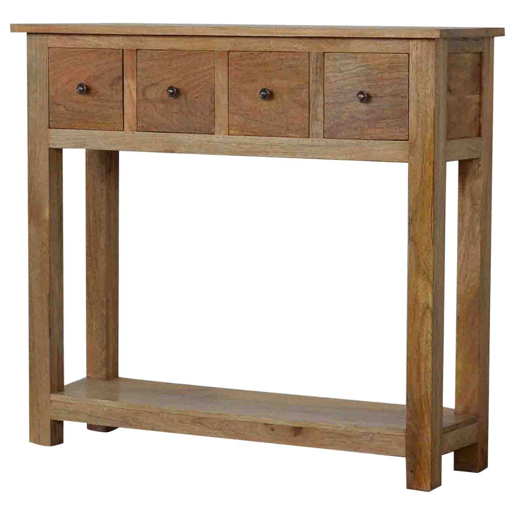 Country Console Table | 4 Drawer Storage | Rustic Hallway Furniture