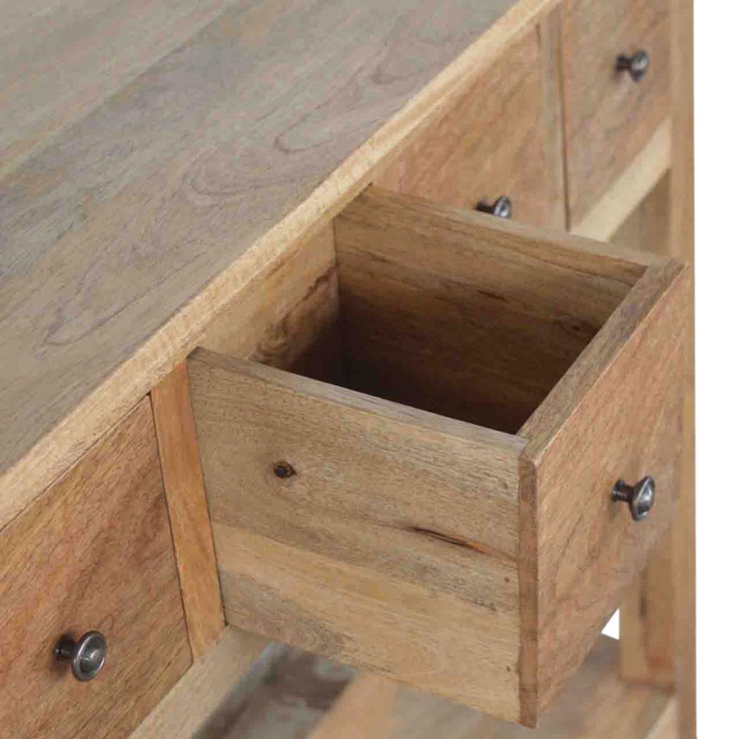 Country Console Table | 4 Drawer Storage | Rustic Hallway Furniture