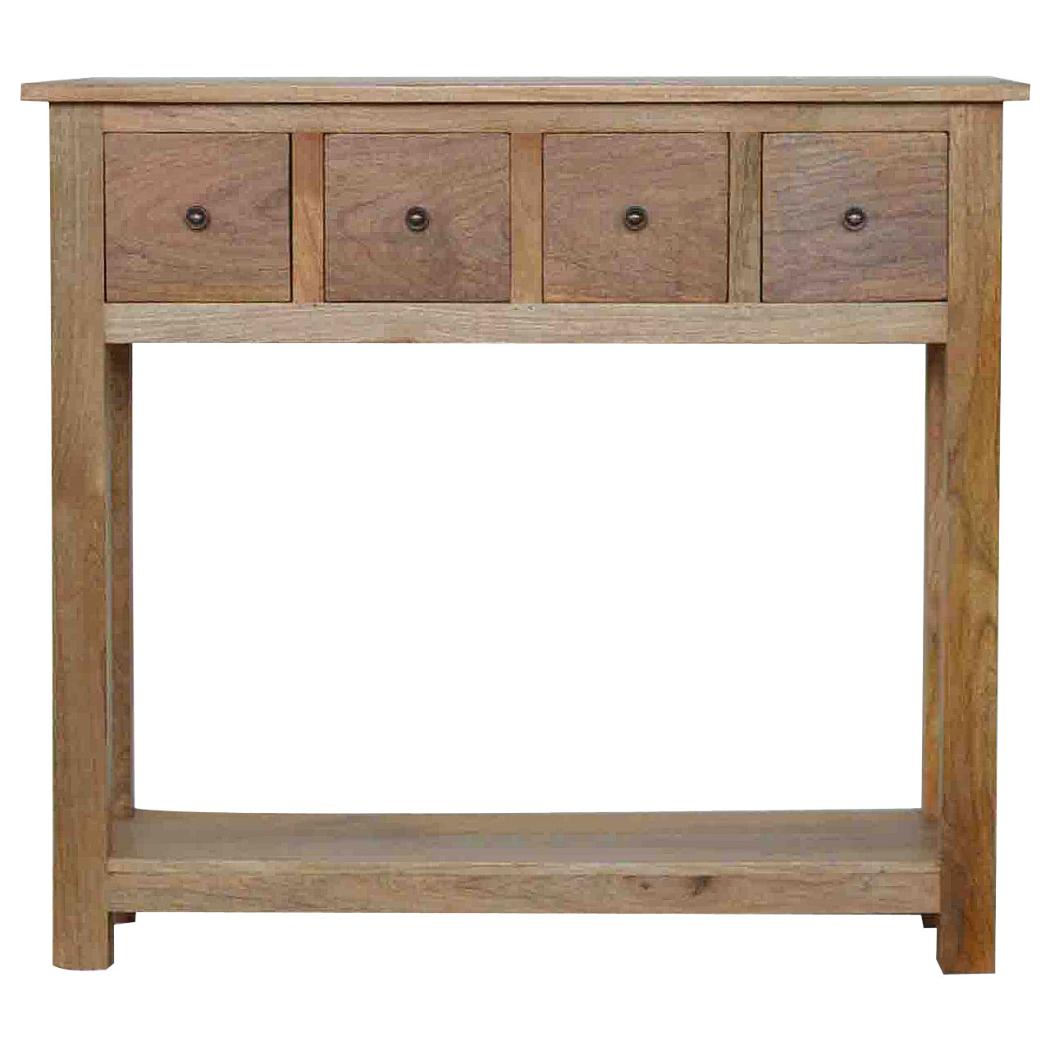 Country Console Table | 4 Drawer Storage | Rustic Hallway Furniture