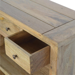 Country Low Bookcase | Open Shelf Storage | Rustic Living Room Display