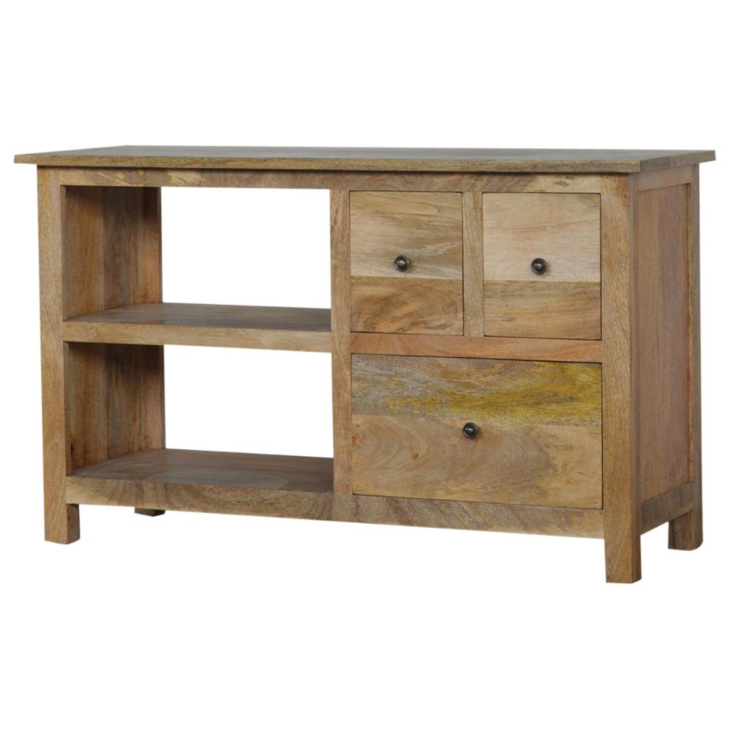 Country Media Unit | 3 Drawer Storage | Rustic TV Entertainment Cabinet
