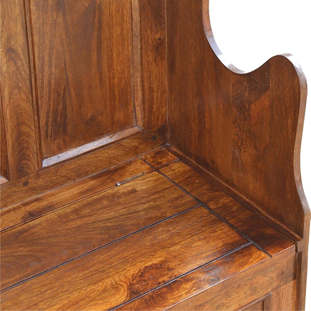 Country Style Monks Bench | Lift-Up Storage | Hallway Seating