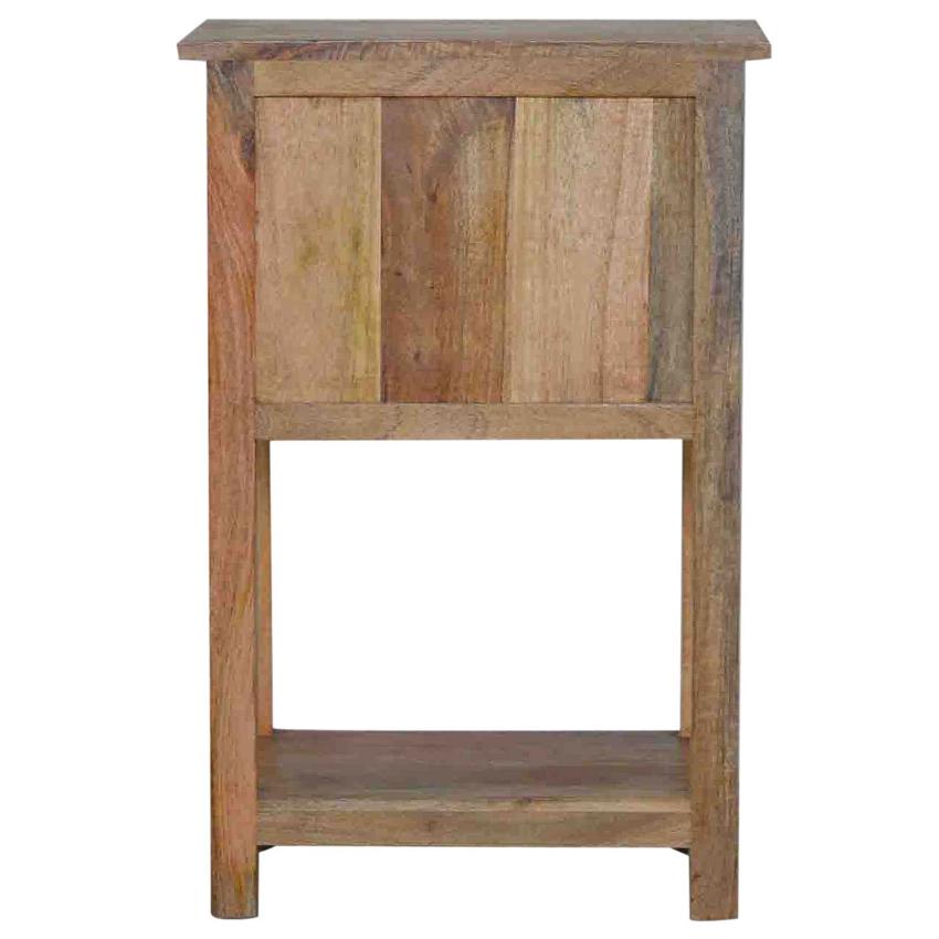 Country Style Telephone Table | Solid Mango Wood | Oak Finish | 3 Drawer Hallway Storage Console