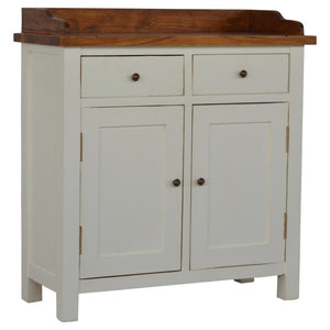 Country Two-Tone Kitchen Cabinet | Freestanding Storage | Rustic Utility Furniture