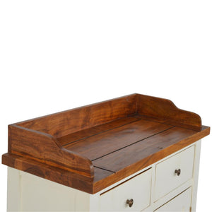 Country Two-Tone Kitchen Cabinet | Freestanding Storage | Rustic Utility Furniture