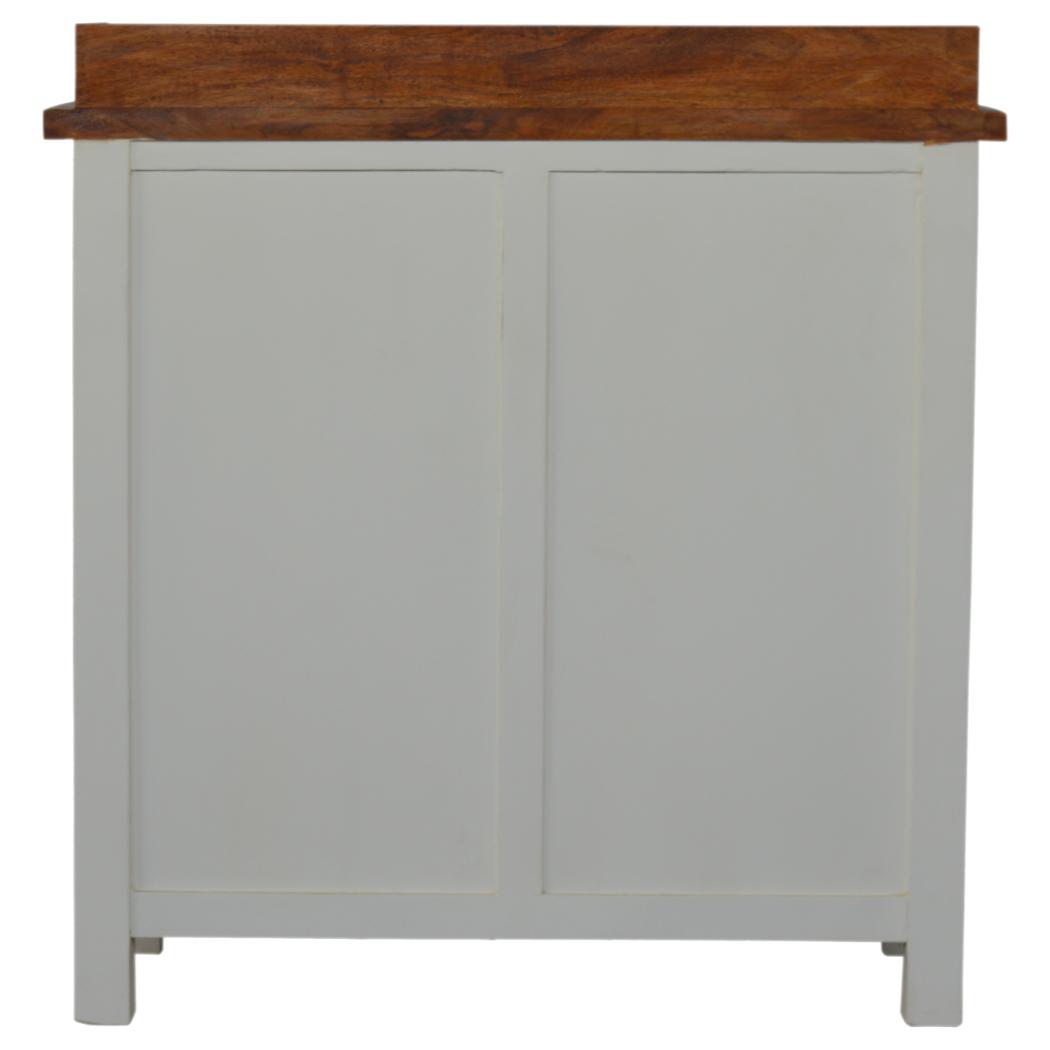 Country Two-Tone Kitchen Cabinet | Freestanding Storage | Rustic Utility Furniture